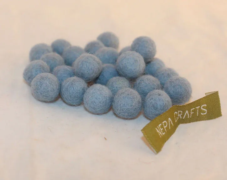 1 cm Colorful Felt Balls-Red, Black, Yellow, Blue, Gray