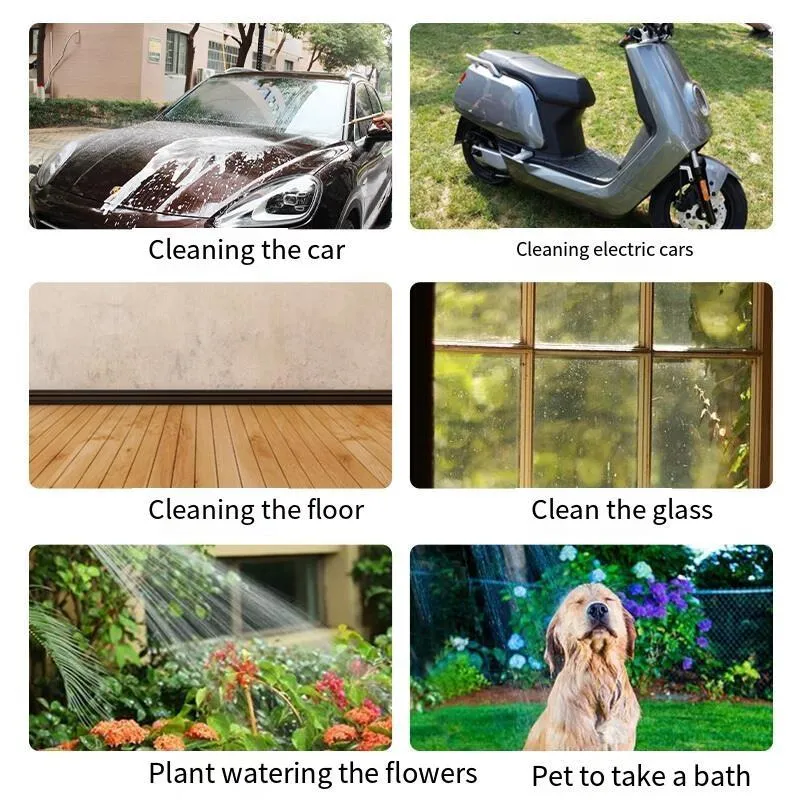 15m Car Wash Water Gun High Pressure Watering Flower God Hose Expansion Hose Wash Household Car Brush Car Kit Set Pressurized Garden Spray Water Tap Water Faucet Wash Nozzle