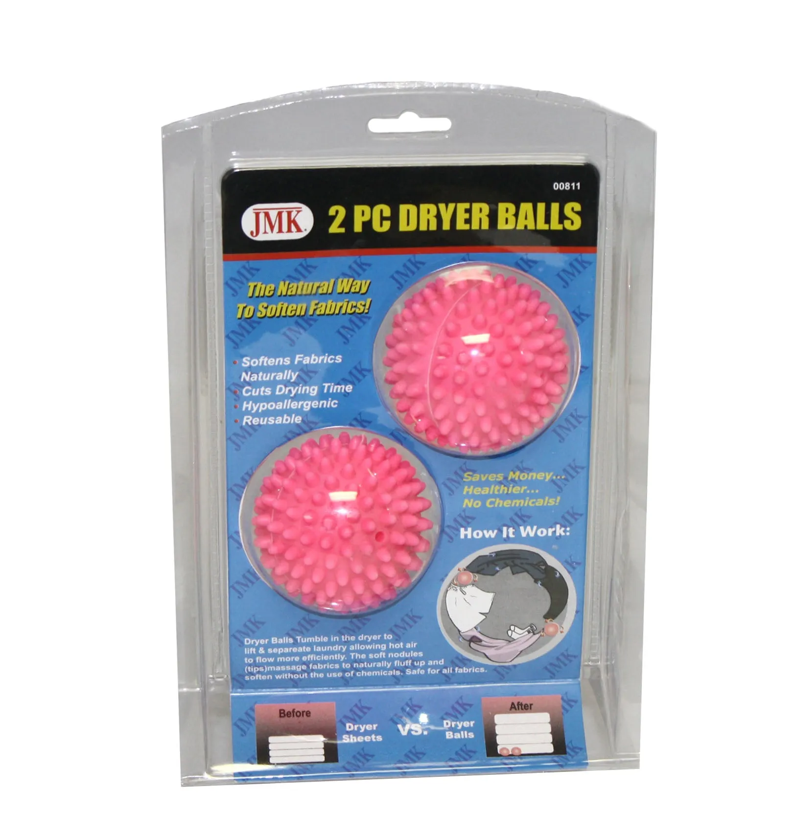 4 Pc Dryer Ball Reusable Soften Clothes Laundry Natural Fabric Softener Wool New