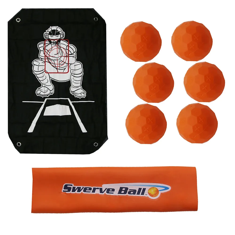 8pc Swerve Ball Plastic Combo Starter Set Balls Strike Zone Bat Sleeve Toy Gift