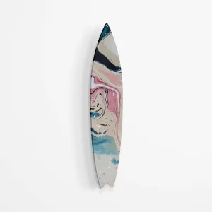 Abstract Melting Pink Acrylic Surfboard Wall Art