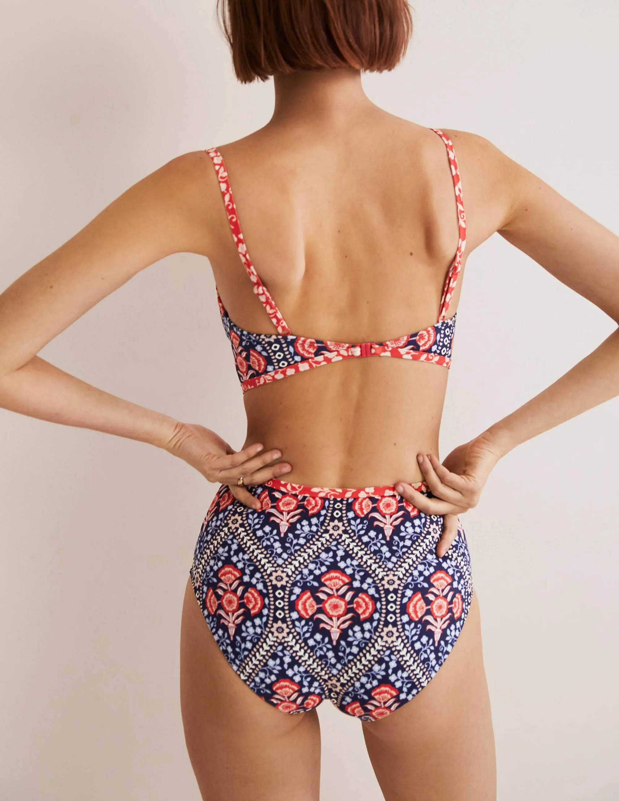 Alba Cut-out Detail Swimsuit-French Navy, Poppy Garden