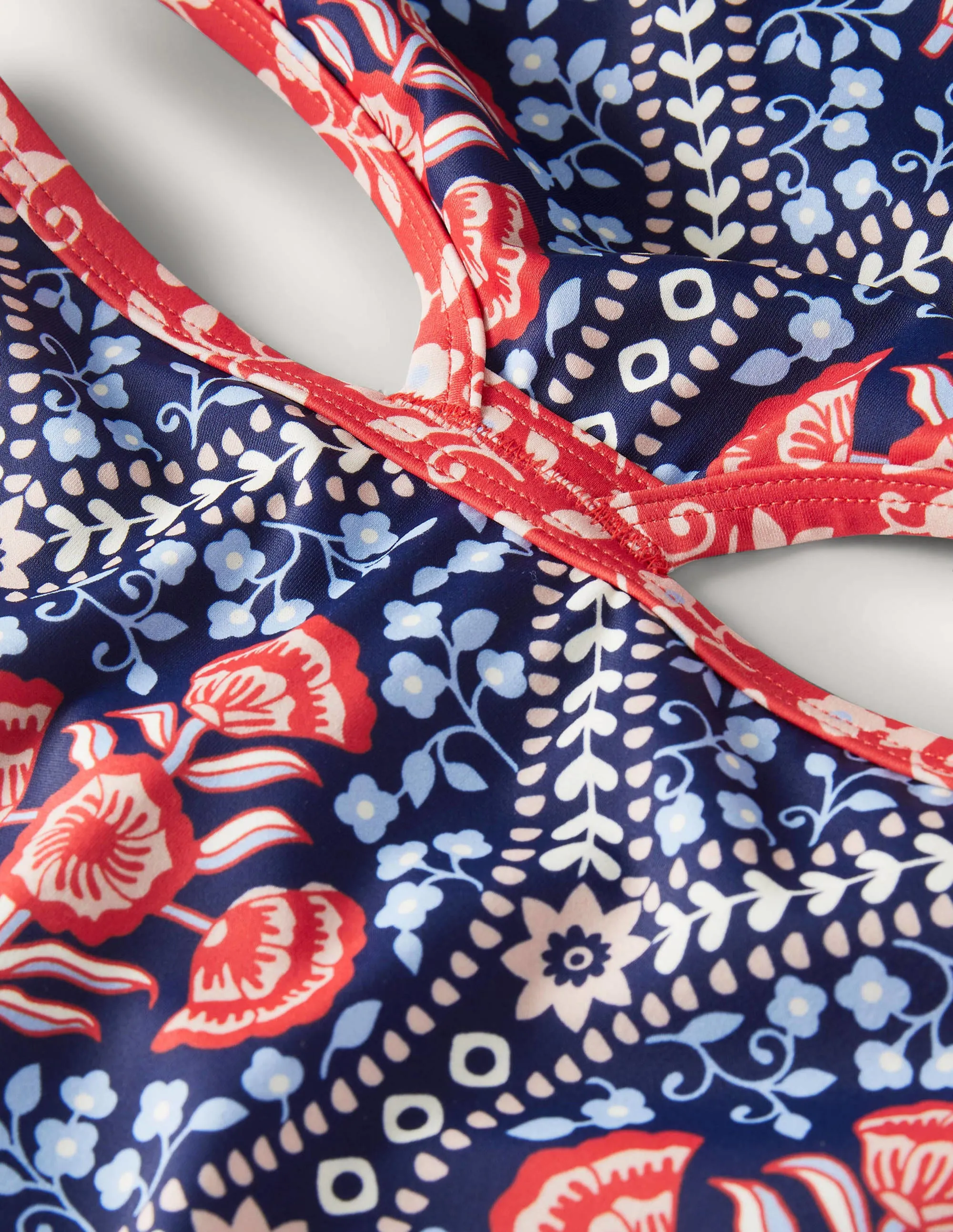 Alba Cut-out Detail Swimsuit-French Navy, Poppy Garden