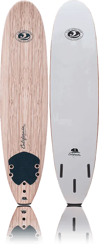 California Board Company CBC  Mini Mal Soft Surfboard 8ft Wood Grain