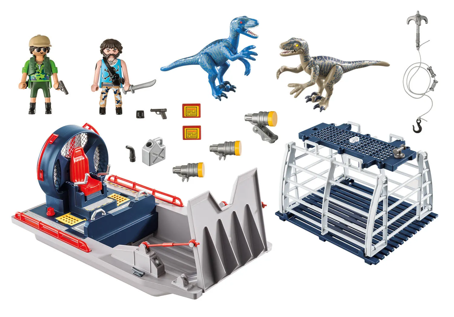 Enemy Airboat with Raptors