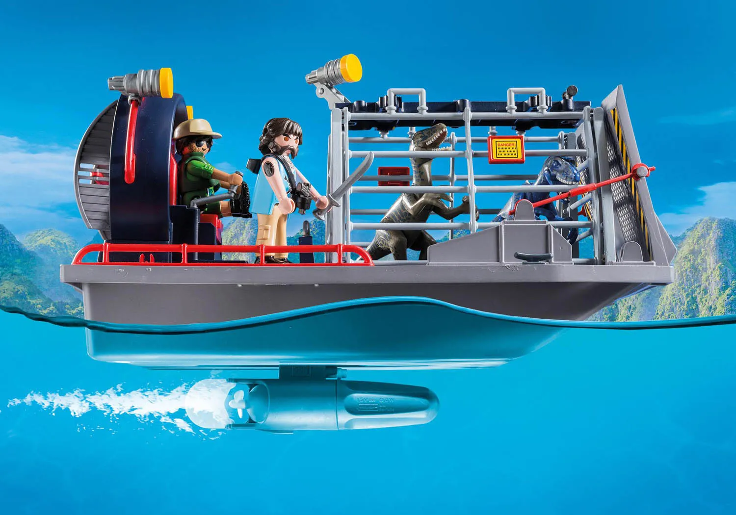 Enemy Airboat with Raptors