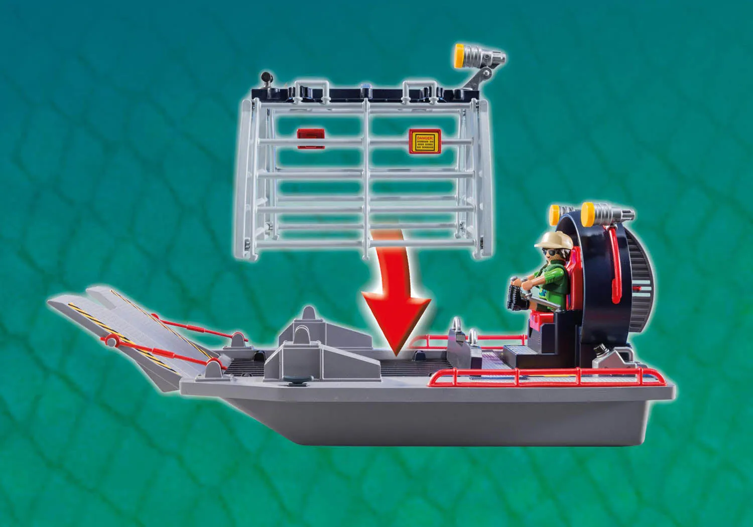 Enemy Airboat with Raptors