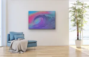 Giclee Art Print-Pink wave