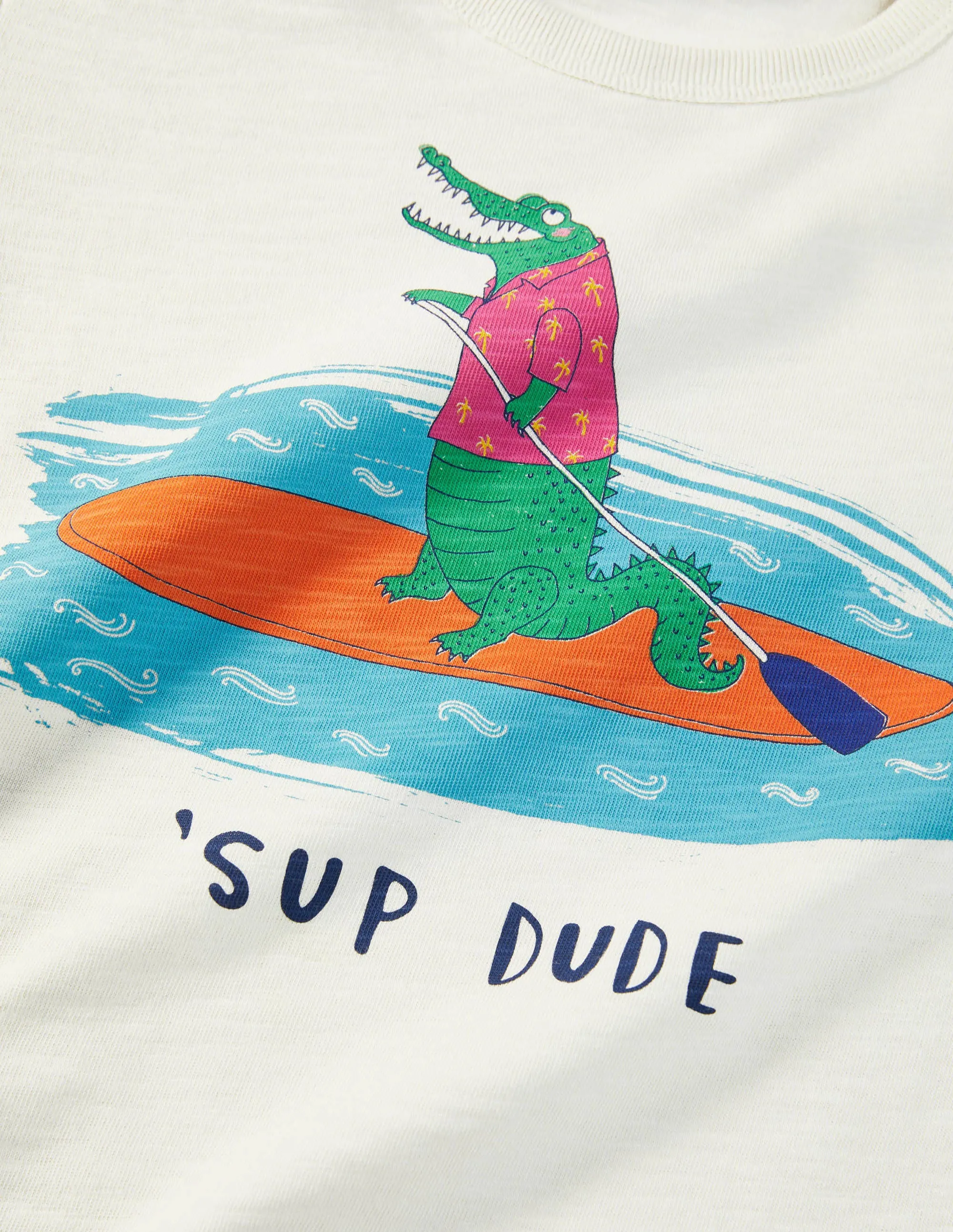 Graphic Pun T-shirt-Ivory Sup Dude