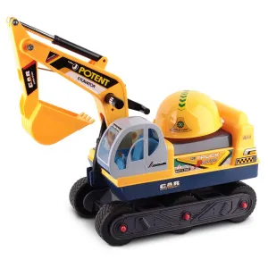 Kids Ride On Truck Toddler Foot to Floor 12V Excavator | Yellow