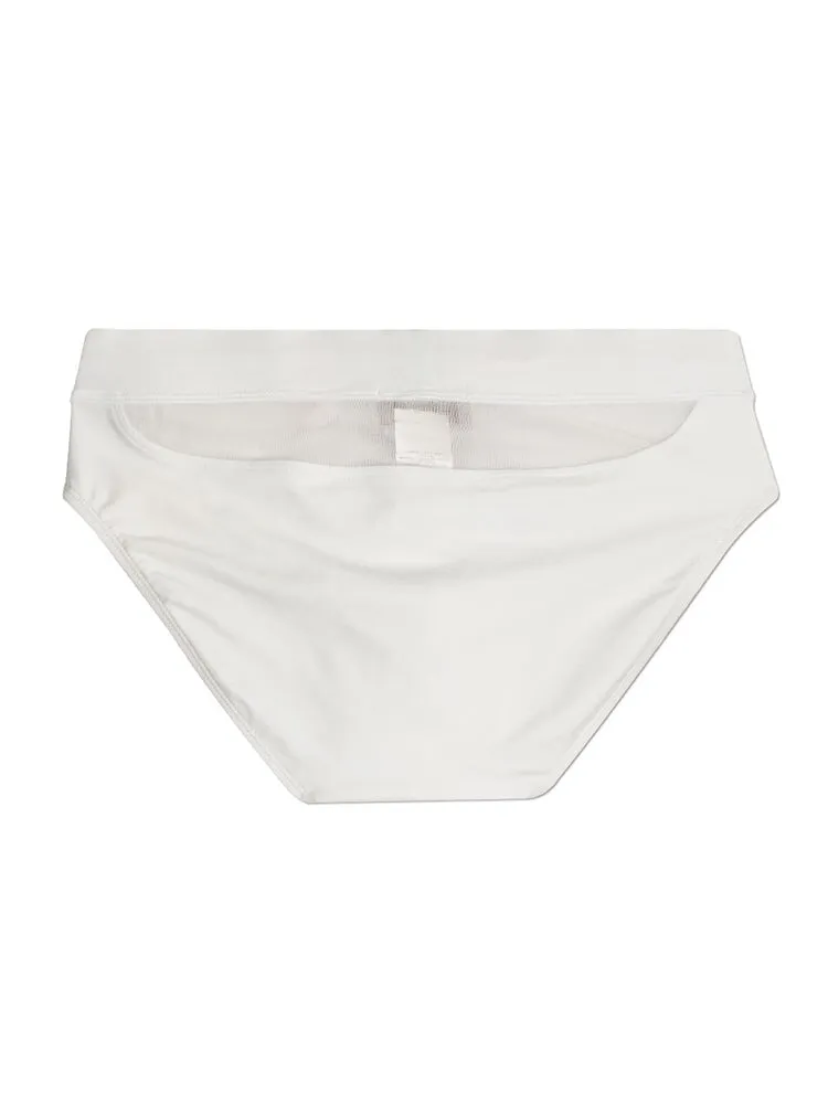 Men's Padded Solid Drawstring Swimsuit Bikini Briefs