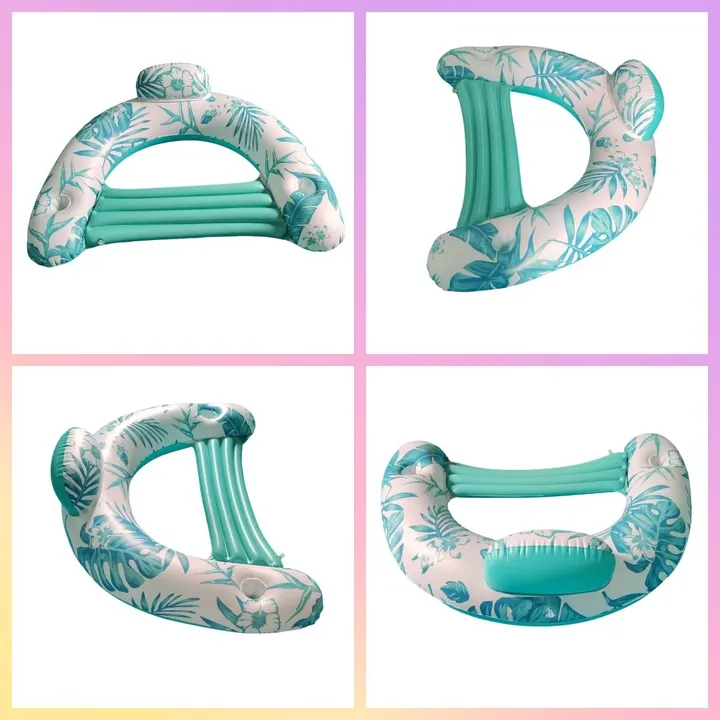 New Summer PVC Inflatable Pool Recliner-سرير عائم جديد قابل للنفخ