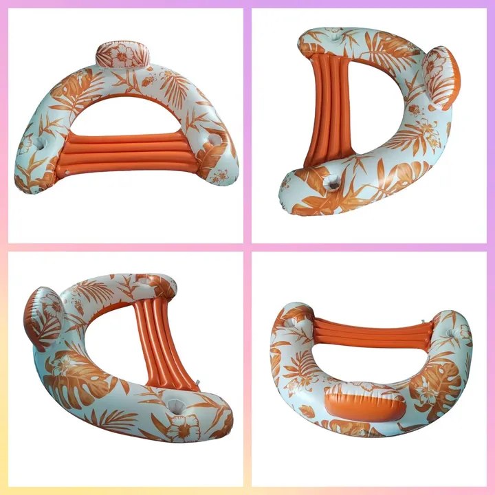 New Summer PVC Inflatable Pool Recliner-سرير عائم جديد قابل للنفخ