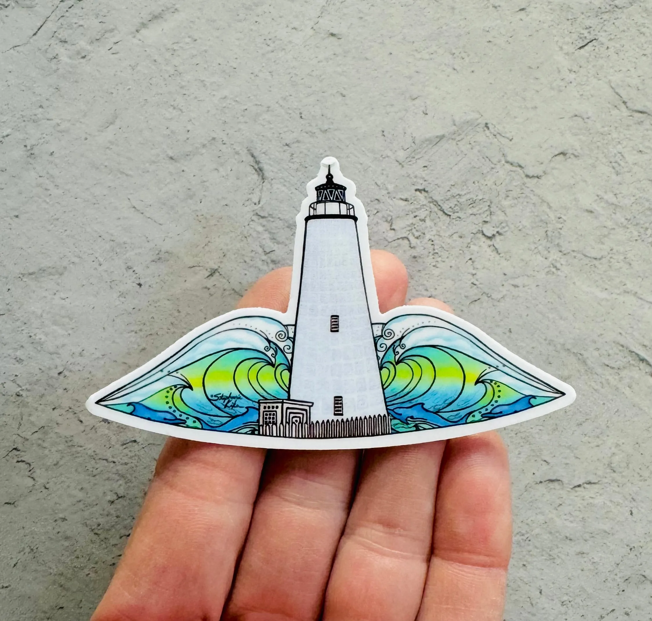 Ocracoke Lighthouse Cutout Sticker